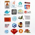 Internet Java JS Php Html Cloud Docker   Programming Language Logo Cool Stickers for Laptop Car DIY Stickers. 