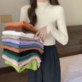New Women Autumn Winter Turtleneck Sweater Vintage Basic Knitted Tops Casual Slim Pullover Korean Fashion Simple Chic Jumpers.