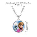 【Broad Sunlight shop】disney New Frozen Gem Necklace Frozen elsa Princess Anna Children's Cartoon Pendant Necklace present  doll accessories. 