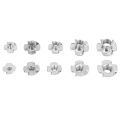 80pcs Tee Nuts Kits Zinc-plated Carbon Steel T Nut Four-Pronged M3/4/5/6 NEW. 