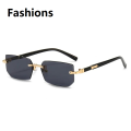Fashions High Definition Sunglasses for Men Ladies Blue Light Blocking Eye Protection Eyewear Rimless Square Frame Eyeglasses Goggle.