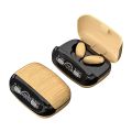 M35 TWS Wood Grain Bluetooth Earphone. 