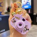 Cartoon Sanrio camera keychain children's toys luminous projection camera car keychain small gifts. 