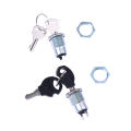 1 Set Phone Lock Security Power Switch S1203 2PIN 2 Keys 12mm Stainless Steel Electronic Key Switch ON OFF Lock Switch Gonghpng. 