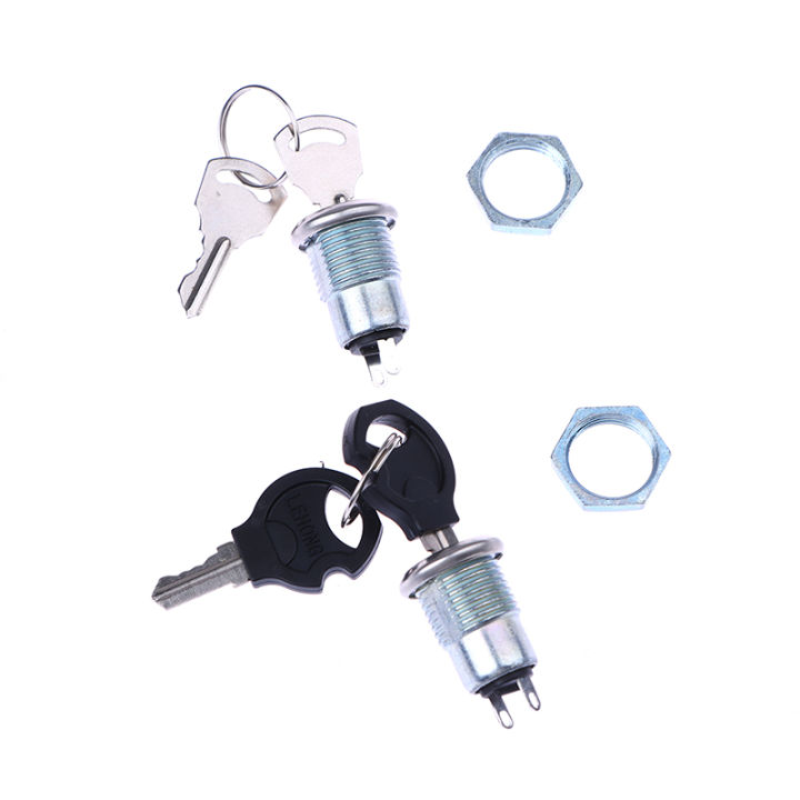 1 Set Phone Lock Security Power Switch S1203 2PIN 2 Keys 12mm Stainless Steel Electronic Key Switch ON OFF Lock Switch Gonghpng