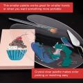 Clear Oval-Shaped Acrylic Painting Palette Transparent Plastic Artist Paint Color Mixing Trays - Non-Stick, Easy Clean, Mix Acrylic, Oil.