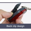 (New)Multifunctional Portable Bicycle Taillight Helmet Light Running Warning Light Luminous Keychain.