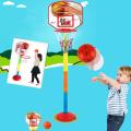 Practical Adjustable 4 Sizes Basketball Backboard Stand Hoop Net Ball Pump Set Children Outdoor Toy.