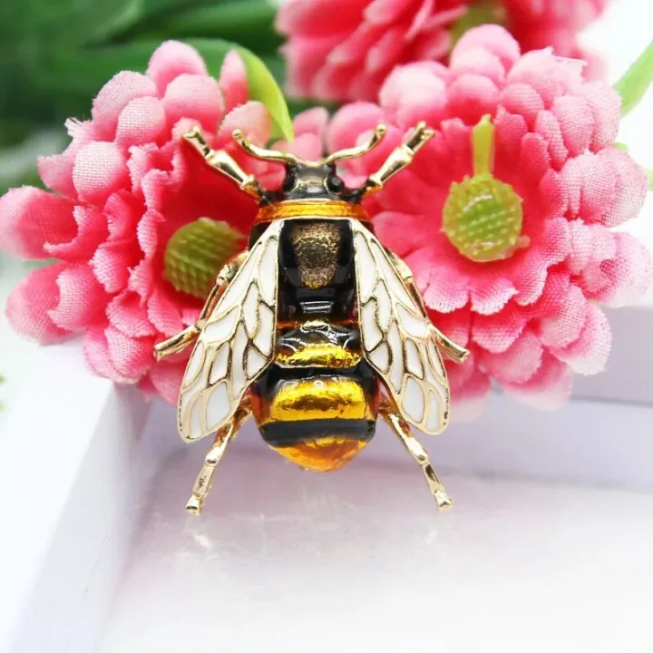 Insect%20Bumble%20Bee%20For%20Women%20Kids%20Girls%20Jewelry%20Gold%20Color%20Yellow%20Green%20Enamel%20Brooches%20-%20Image%203