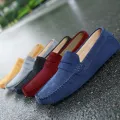 Men Casual Shoes Fashion Men Shoes Handmade Suede Genuine Leather Mens Loafers Moccasins Slip On Men's Flats Male Driving Shoes KEEMEEUYZO. 