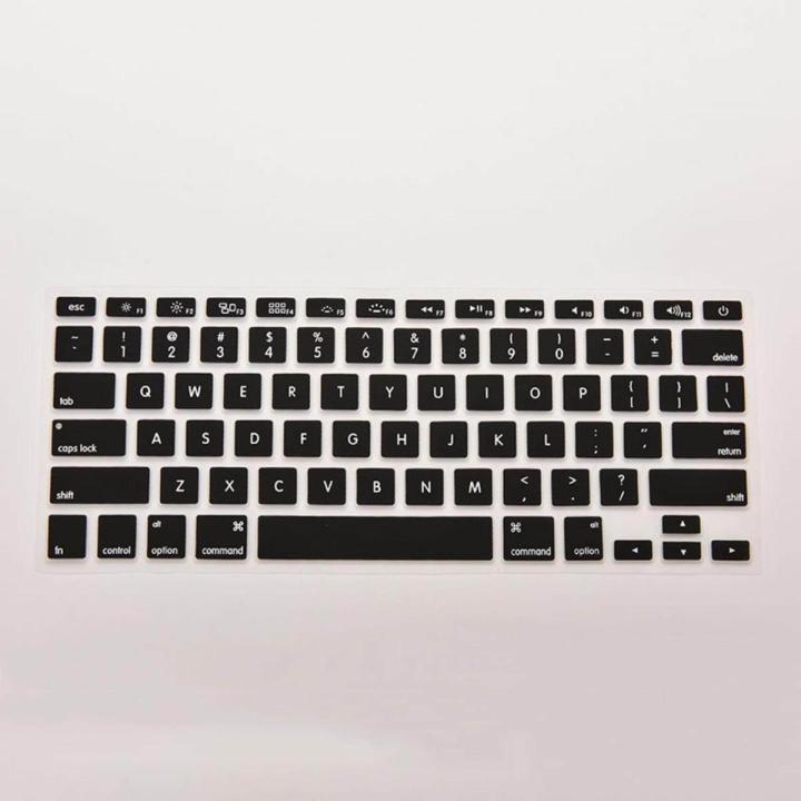 【Funny Bunny Toy Store】Silicone Keyboard Skin Cover Case for Macbook Pro 13" 15" Black