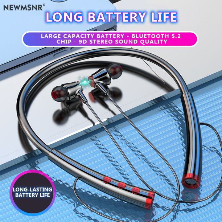 Mihone Small for IP Sports Headphones Noise Cancelling Headphones with Microphone Long Battery Life Wireless Headphones Neckband Bluetooth 5.2