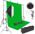 Professional Soft LED photo video softbox lighting kit (pack: 2) Studio Light, YouTube, Videography, Product Photography, 4 Head Light Softbox 5 Bulb. 