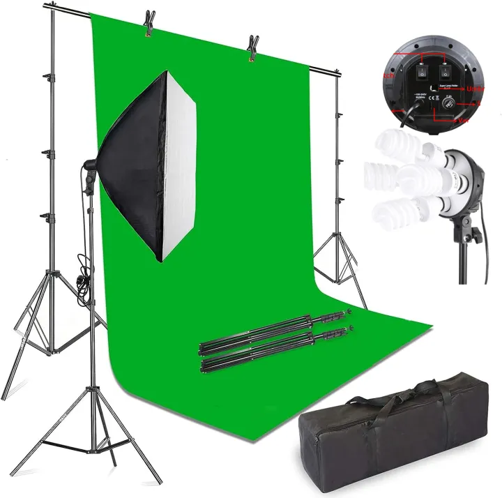 Professional Soft LED photo video softbox lighting kit (pack: 2) Studio Light, YouTube, Videography, Product Photography, 4 Head Light Softbox 5 Bulb