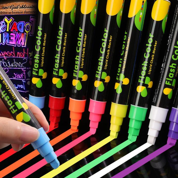 【Limited edition】 Chalk Erasable Highlighter Fluorescent Marker Pen for Whiteboard Graffiti Advertisement Chalkboard Tool
