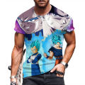Y2K men's T-shirt high quality Dragon Ball clothing Vegeta Tops Hip Hop Goku Harajuku style super Saiya shirts 110-6xl 2024. 