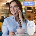 Homesteading Cute Handheld Pocket Fan Portable Korean Rechargeable USB Handy Mini Fan with Stand. 