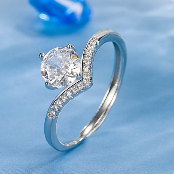 925%20Sterling%20Silver%20Open%20Ring%20CZ%20Simulated%20Stackable%20Ring%20Platinum%20Plated%20Eternity%20Bands%20for%20Women%20-%20Image%203