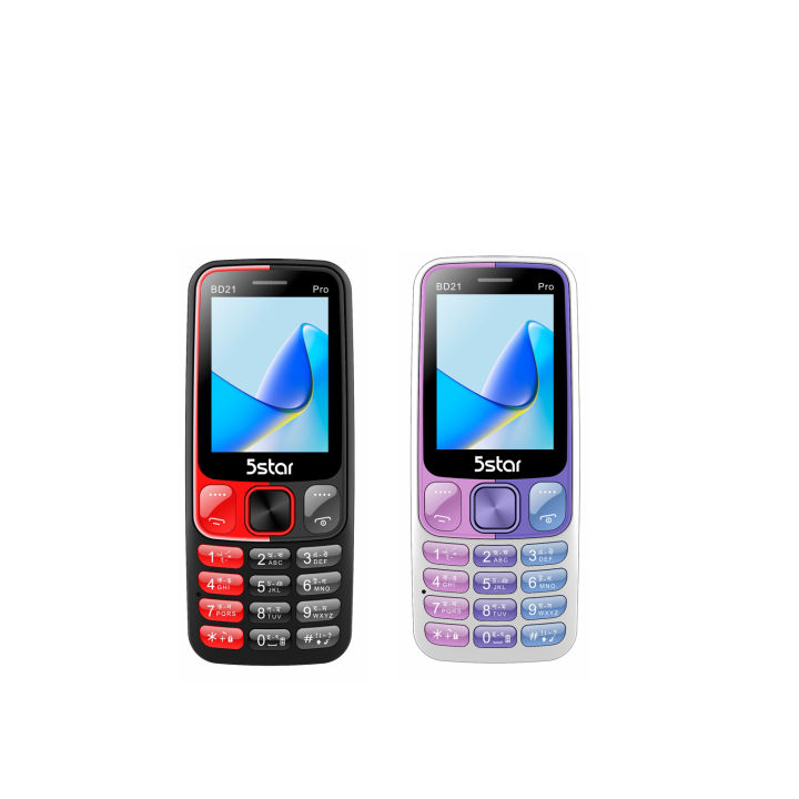 5 Star BD21 Strong 2500 mah battery .. MediaTek chipset 1 year Brand Warrenty ..500 Phone Book Feature Button Mobile Phone Nice Color