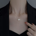 Bow Clavicle Chain Necklace Fashion Alloy Pendant Necklace For Women INS Jewelry Accessories. 