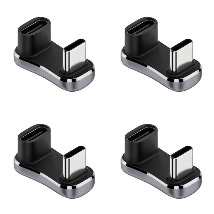 4X 180 Degree Angle USB C Adapter USB-C PD Charging Tablet USB C U Shape Converter C-C 20G 140W