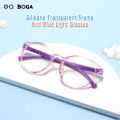 OQ BOGA 6 Colors Anti Blue Light Anti Radiation Kids Computer Glasses Boys Girls Eye Protection Round Frame Silicone Children Eyewear. 