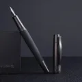 Hongdian 6013 Matte Black Fine Nib Fountain Pen with Metal Box Titanium Black Gift Pen Set. 