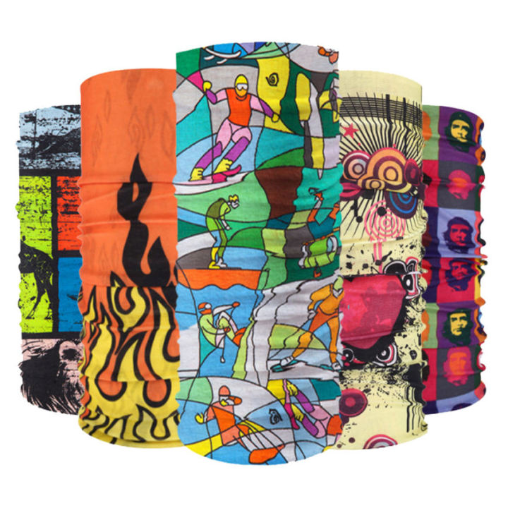 Summer Sun Uv Silk Face Protective Polyester Headwear Neck Tube Gaiter Unisex Fishing Sports Bandana Whitefield Randomly Deep Color