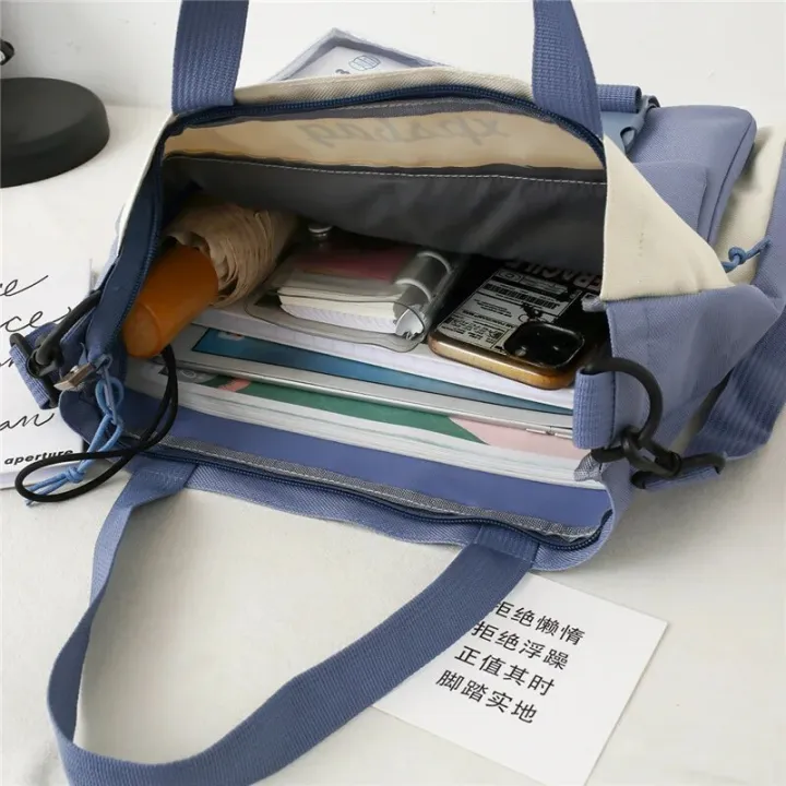 Canvas%20Woman%20Handbag%20Spans%20Large%20Capacity%20Collapsible%20Student%20Cute%20Sticker%20Tote%20Bag%20Zipper%20Tote%20Bag%20Shopping%20Bag%20Book%20Bag%20Girl%20-%20Image%204