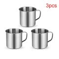 Outdoor Camping Hiking Tea Mug Cup Stainless Steel Coffee Cup Office School Gift Useful 1/3/6pcs. 