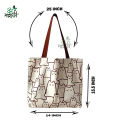 Trendy Top Handle Cute Panda Design White Color Tote Canvas Bag Shopping Bag / College / University Bag, Tote Bag, Canvas Bag with Zipper. 