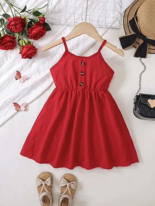 Kids%20Girls%20Fashionable%20Sleeveless%20Dress%20Simple%20Style%20with%20Buttons%20Tank%20Top%20Dress%20Children%E2%80%99s%20Clothes%20-%20Image%208