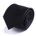 Black New Mens Solid Color Black Ties. 