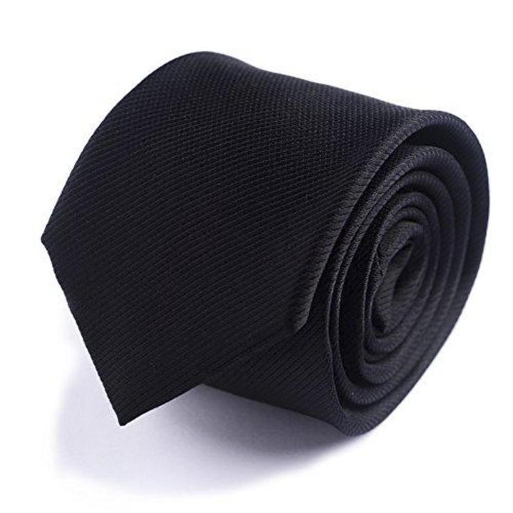 Black%20New%20Mens%20Solid%20Color%20Black%20Ties%20-%20Image%202