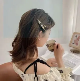 5%20Pcs%20Black%20Hair%20Clip-Simple%20Net%20Red%20Black%20Color%20Pearl%20Side%20Duckbill%20Clip%20Hair%20Accessories-%20Korean%20Style%20Bow%20Head%20Wedding%20Party%20Side%20Clip%20Metal%20Hair%20Pin%20Hair%20Accessories%20-%20Image%205