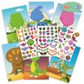 Fun Diy Child Sticker Dress-up Game Cartoon Animal Face Change Sticker Book Color Cognitive Puzzle Toy Baby Early Education Gift.