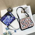 Cute Butterfly Print Canvas Shoulder Bag Women Handbags Girls Underarm Clutch Bags Casual Adjustable Crossbody Bag Gift.