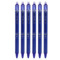 6Pcs/Set Hot Erasable Press Neutral Pen For School Student Special Easy Erasable Pen Stationery Supplies Black/Blue.