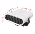 Cigarette Lighter Car Heater Quick Heating Defroster Fan with Bracket Base for Car Truck (White). 