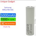 Original 21700 50g INR21700-50G Rechargeable Li-ion Battery Power Tool Battery 5ah 5000 mAh 3.7 Volt 3C Discharge Current.