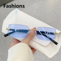 Fashions High Definition Sunglasses for Men Ladies Blue Light Blocking Eye Protection Eyewear Rimless Square Frame Eyeglasses Goggle.