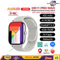HK11 Pro Max AMOLED Series 10 Smart Watch NFC Compass 2GB Local Album Music Men Women ChatGPT G-Sensor Smartwatch Sport Watch Hk Series Smartwatch For Men. 