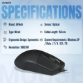 A4tech OP-730D 2x Click Optical Wired Mouse - 1000 DPI - Optical Sensor - Double click Button - 4-Way Wheel - Black (1 Year official warranty) USB 2X Click Optical Mouse. 