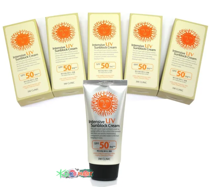 3W%20Clinic%20Intensive%20UV%20Sunblock%20Cream%20SPF50+%20PA+++%2070ml%20by%20Laiba%20Skin%20Care%20and%20Cosmetics%20Wholesale%20-%20Image%203