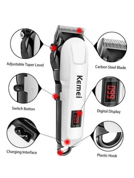 Kemei%20KM-809A%20Digital%20%20Electric%20Rechargeable%20Professional%20Hair%20Clipper%20Trimmer%20-%20Image%206