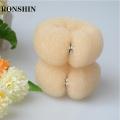 RONSHIN Women Nylon Hair Ring With Buckle Solid Color Long Strip Shape Donut Bun Hair Accessories. 