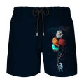 3D Astronaut Graphic Board Shorts Pants Men Hawaii Beach Shorts Summer Bermuda Surfing Quick Dry Ice Shorts Swimsuit Swim Trunks.