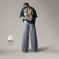 Baggy Fit Gray Denim Jeans for Men - Trendy & Comfortable | Made in Bangladesh. 