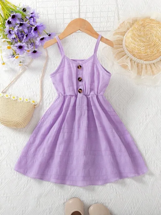 Kids%20Girls%20Fashionable%20Sleeveless%20Dress%20Simple%20Style%20with%20Buttons%20Tank%20Top%20Dress%20Children%E2%80%99s%20Clothes%20-%20Image%207