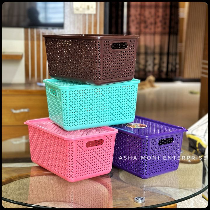 Plastic Storage Basket Juri - Organize Your Kitchen Essentials With This Multicolor Plastic Storage Basket - Perfect For Keeping Your Space Tidy